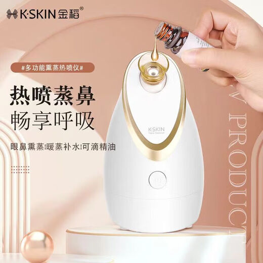 Vaporizador facial de arroz dorado nano spray térmico fumigación de ojos y nariz hogar pequeño vapor facial pulverizador hidratante instrumento de belleza para abrir poros máquina de vapor máscara humidificador asociado KD2300 instrumento de fumigación versión optimizada