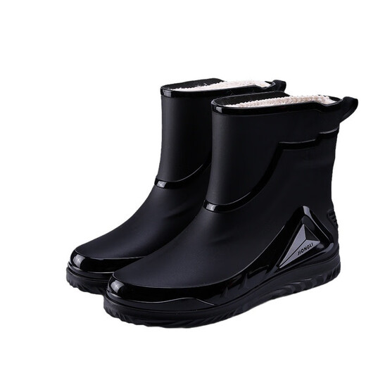 JCZS Bottes de pluie allemandes pour hommes non glissés pour l'usure pour les hommes imperméables et à la mode des chaussures d'eau du tube moyen 2025 Nouvelles chaussures en caoutchouc importées en été noir plus étanche (taille standard) 42