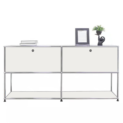 
XMSJ custom-made medieval USM module combination side cabinet stainless steel TV cabinet modern simple ins storage cabinet household use TV cabinet 9227*35*35