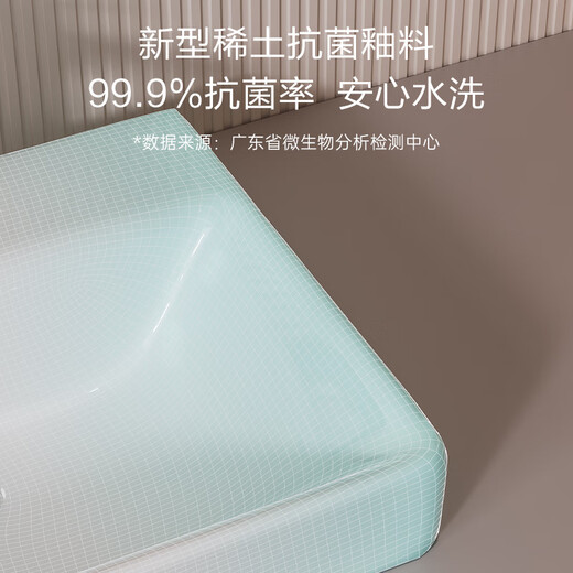 九牧（JOMOO）卫浴陶瓷面盆洗手池卫生间阳台简约至尚自洁釉面洗手盆台上盆 抗菌釉面台上盆【12802】