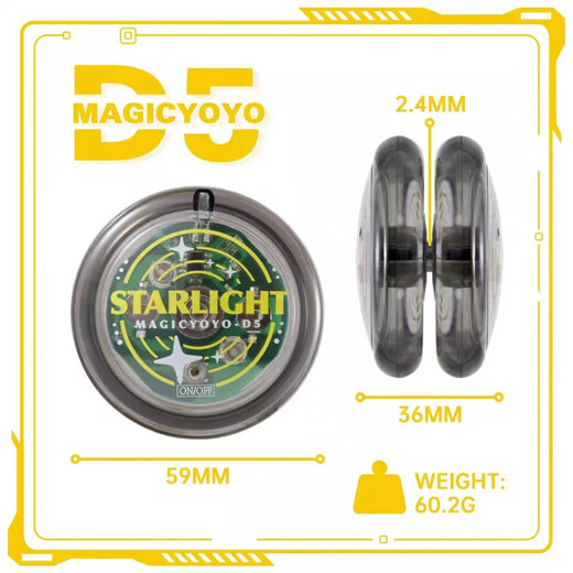 Huaiyin Ghost Hand 2a Yo-Yo Kinder glühende Neuling Anfänger Spielzeug Yo-Yo Live Sleeping Swirl [neu] D1 Rainbow-Verlaufsende Senden Sie 5 Stangen 2a