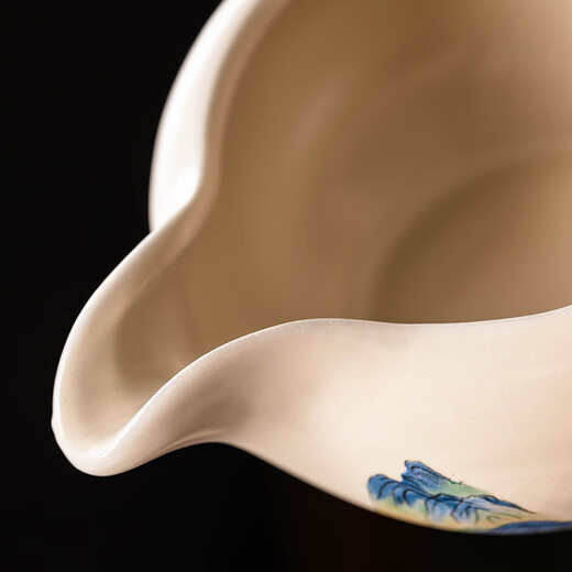 Porcelain brand tea set Ru Kiln automatic tea set household Chinese style simple open piece ceramic stone grinding Kung Fu tea set high-end gift box Beige Ru Kiln <Dahao Heshan> automatic tea set