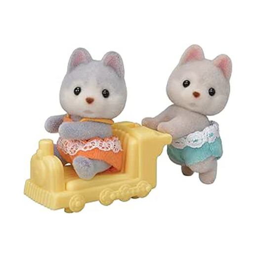 Familias Sylvania Versión japonesa de Husky Twins jugando juguetes para niñas de casa y regalos de cumpleaños para niños para niños