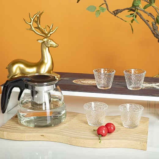 Loss Impulse Heat Resistant Thickened Tea Cup Tea Set Tea Set Large Capacity Tea Water Separation Loss Impulse Thickened One Pot Four Cup Set