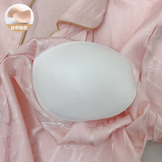 Langsha brings breast pad pajamas for girls three-piece short-sleeved ice and snow summer thin trousers home clothing counter YR1047 M women's style: 75-95Jin [Jin equals 0.5 kg]