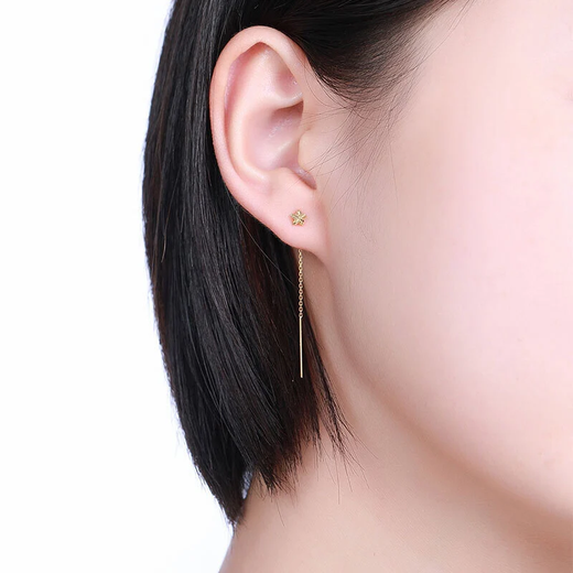 Zokai yellow 18K gold earrings, star earrings, fashionable and versatile birthday gift E01311