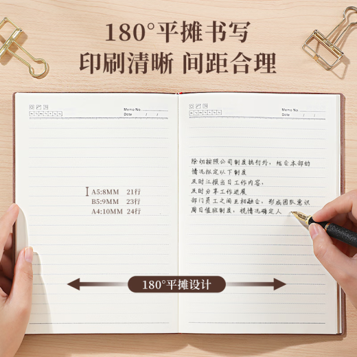 
Jiaranheng 5 packages of business sheepba leather notebooks, high-looking notepads, conference record book, thickened diary work log stationery customization A5/120 pictures 240 pages