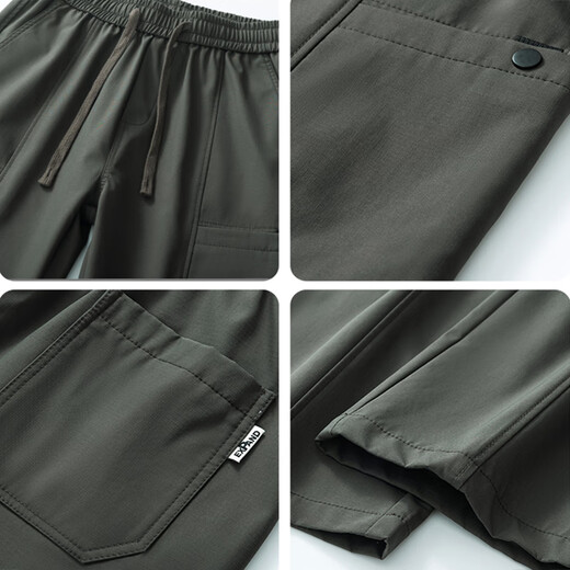 Woodpecker casual pants for men's summer new American high street loose casual versatile outdoor workwear sports trousers 9856 military green XL