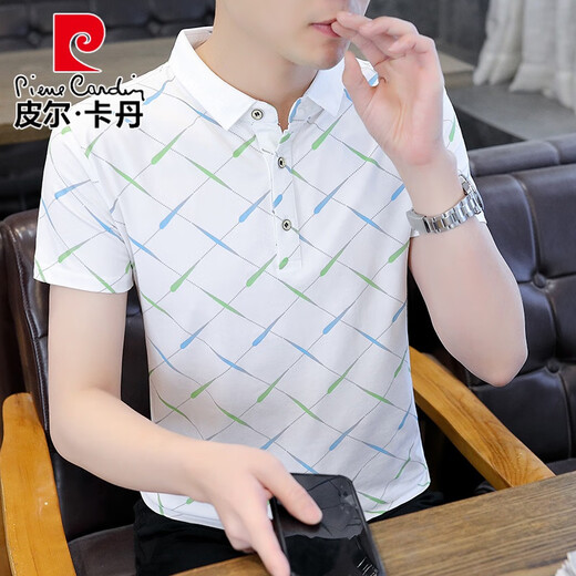 皮尔卡丹（pierre cardin）2025春秋新款POLO.领短袖男ins修身翻领半袖T恤男士体恤上衣服 F9226卡其 2XL