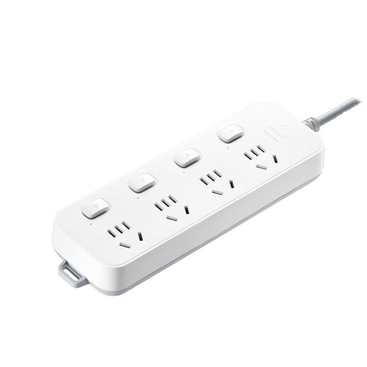 Bull socket strip strip 4-position sub-control, total length 3 meters