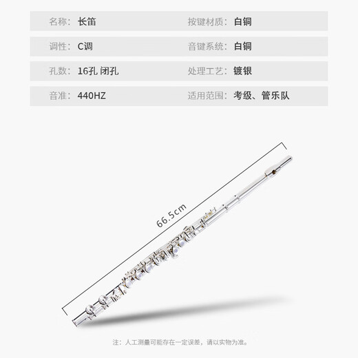 Acacia Bird Flute 16-hole closed-hole dual-purpose adult children beginners playing silver-plated flute instruments for professional performance