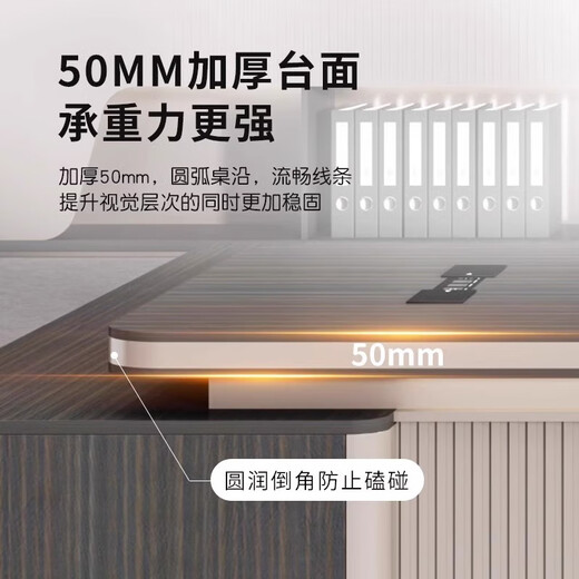 Sanque light luxury boss desk office desk simple modern chairman president desk executive desk manager office desk and chair combination 2.4 meters boss desk