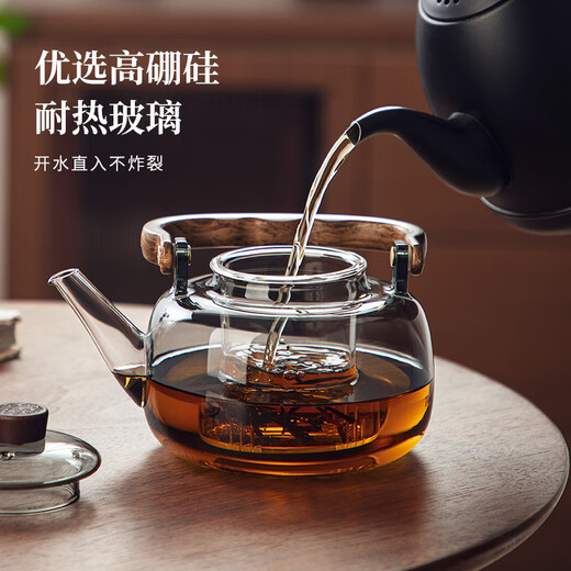 Yipot tea teapot glass teapot thickened kettle glass lifting kettle health pot electric ceramic stove teapot set transparent thickened Shanhe lifting kettle 1100ml