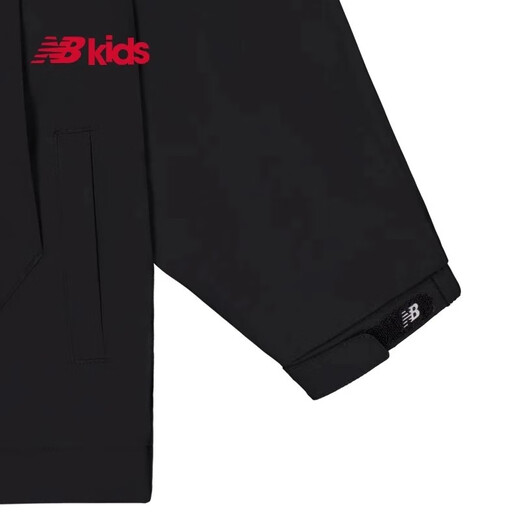 newbalance nb children's clothing 25 years spring new style men's and girls' hooded jacket adjustable windbreaker jacket 7AF12013 7AF12013-BK black 110 cm