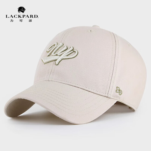 LACKPARD baseball cap women's autumn and winter fashion new pure cotton soft top peaked cap enlarged and deepened khaki color one size