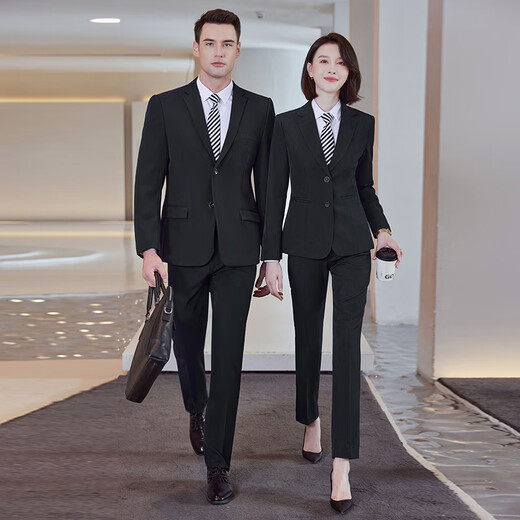 Troman black business attire women's suit suit temperament commuting formal interview business suit jacket work clothes
