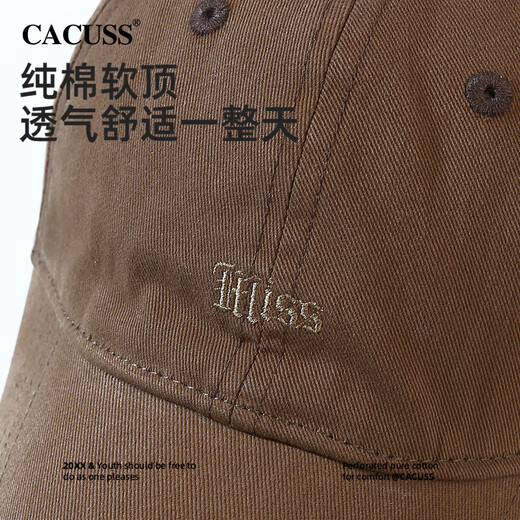 CACUSS hat women's baseball cap fashion simple casual letter embroidered peaked cap showing face small four seasons men's big head coffee
