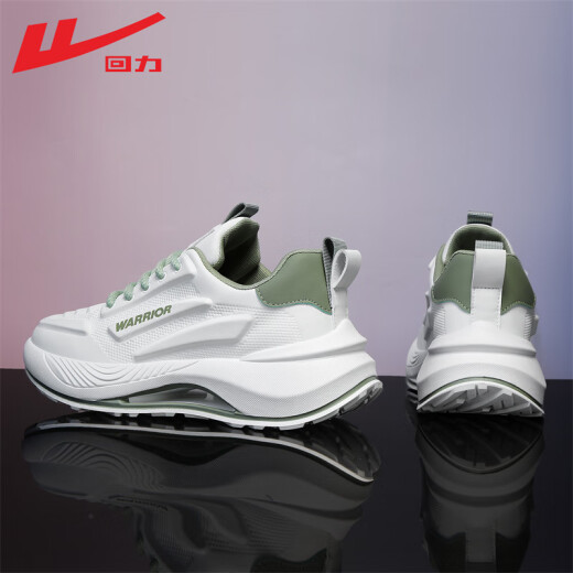 Warrior Shoes Official para hombres Summer Breathable Cashor Running Zapatos Cómodos Deportes para hombres Men White and Green 42