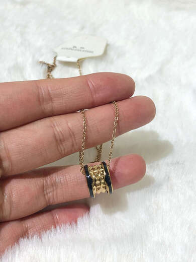 DRJEFUN fashionable exquisite luxury light luxury elegant tanzanite necklace inlaid with colored gemstones diamond pendant heavy industry retro circle