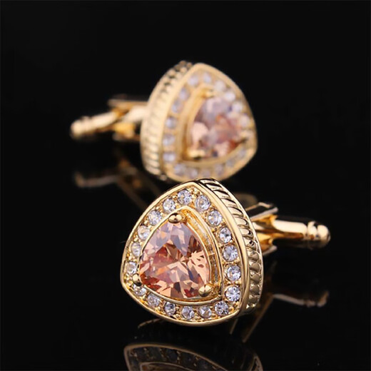 Meifuren French cufflinks men's British style suit shirt cufflinks high-grade crystal diamond shirt button cufflinks gold crystal (pair) 1 piece