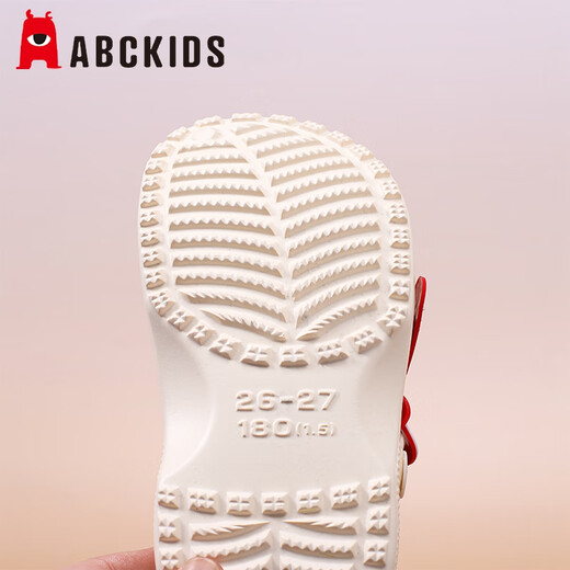 ABC Kinder Kinderschuhe Summer Männer und Mädchen Sandalen weiche Sohle-Loch-Schuhe Kapibala Beach Schuhe 8597 Beige 30-31
