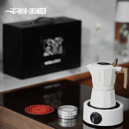 MHW-3BOMBER bomber New Year gift Moka pot gift box double valve coffee pot birthday gift box high-end set