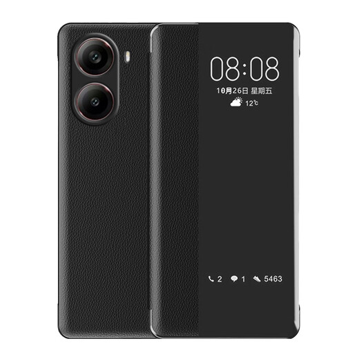 Case de téléphone mobile Gullfoss Redmi Turbo4 Xiaomi Turbo4 Mobile de téléphone mobile All inclusive 5G Hommes et femmes simples Business Protection Business Business Case de type Flip-Type Case de fenêtre anti-chute Lumière Luxury Sélectionné en cuir napa [noir] Flip-Type Window Le cuir en cuir Redmi Turbo4