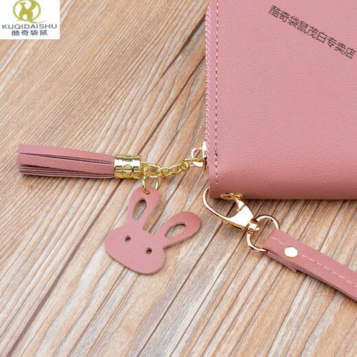 Kuqidaishu italienische Handwerksmünze Brieftasche junge Damen Lange Brieftasche süße Brieftasche Reißverschluss Kupplung Clutch Hand Grab Bag Schwarz