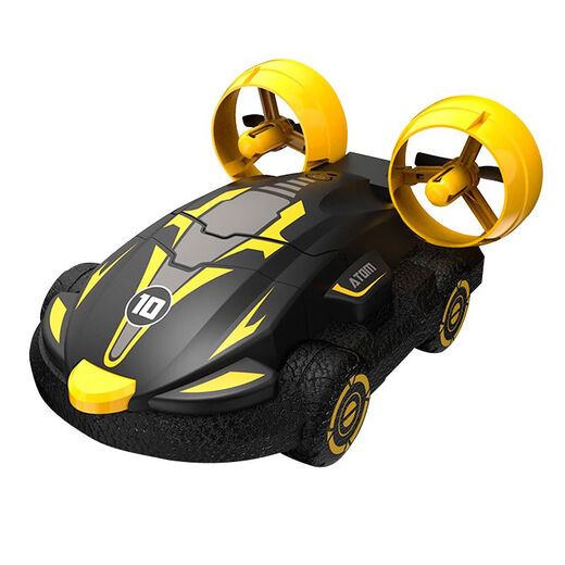 RSRDDY水陆两栖遥控车气垫船二合一漂移特技快艇儿童充电遥 白色 水陆两用 豪配4块车身电池