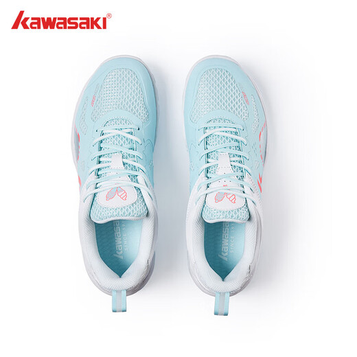 KAWASAKI Kawasaki Badminton Shoes New Products Men and Women Professional Badminton Shoes Anti-Slip Anti-Torsion Sports Running Tennis Shoes Ice Cream
