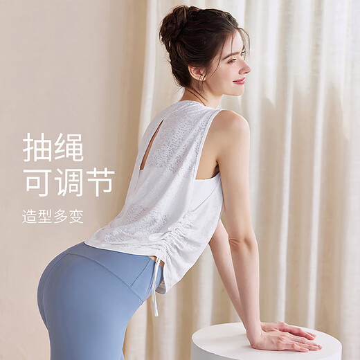 LULUUVTTOH Summer Sports Yoga Wear Tops Women's 2025 New Smock Vest Thin Pilates Training Fitness Wear Pink Smock XL