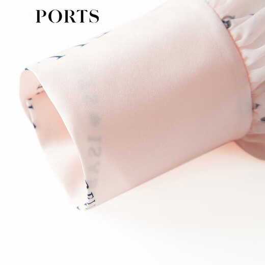 PORTS spring and summer new women's long-sleeved shirt SM8B025MPS075 pink print S (4)