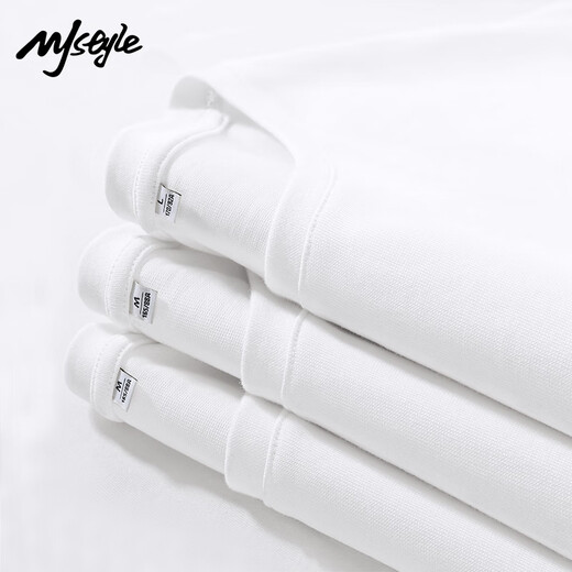 MJ STYLE pure cotton short-sleeved T-shirt for men and women 2026 summer loose casual versatile American retro style hot girl half-sleeved top