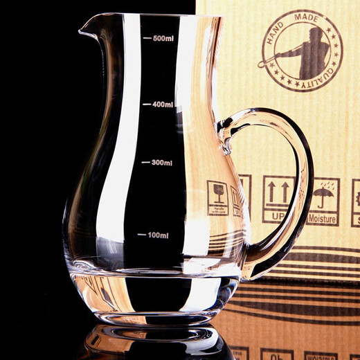 SAINT LINGLONG with scale white wine divider red wine decanter white wine jug wine bottle fair cup crystal glass measuring cup wine divider big belly 500ml with scale