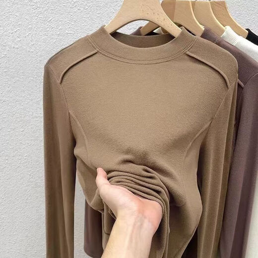 Neues Herbst- und Winter-Langarm-T-Shirt für Frauen mit schlankem Fit und Slim Bottom-Shirt mit hochwertigen europäischen Waren Yuren 1045 Black 3xl
