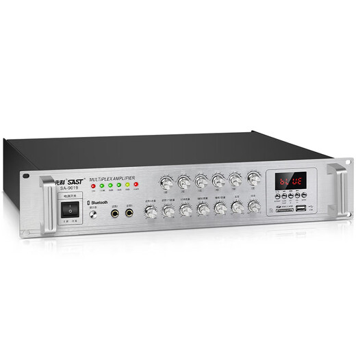 Sast (Sast) Amplificateur Bluetooth à tension fixe Amplificateur de diffusion publique Amplificateur de plafond 500W Colonne sonore de colonne Moucle audio Meeting Home Theatre Combination Contrôle sonore indépendant de six zones