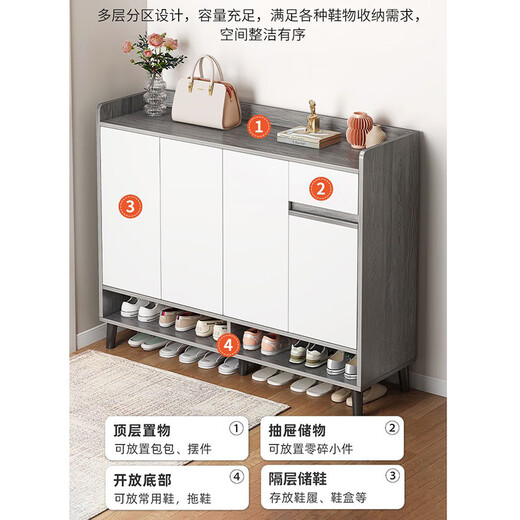Olin European style shoe cabinet, entrance cabinet, entrance cabinet, household large-capacity storage cabinet, multi-layer storage cabinet, door corridor shoe cabinet