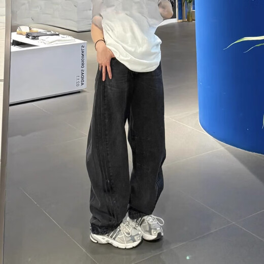 阿迪达斯 （adidas）三叶草女子复古渐变效果水洗牛仔运动长裤JX9214/9212/9213 浅牛仔蓝JX9212 31