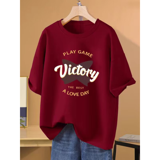 Con la versión coreana pura de la camiseta de algodón puro de algodón puro de algodón puro para mujeres 2025 Nuevo verano de gran tamaño de hombro delgado a media manga tostada 1049# gris oscuro [algodón puro] XL [recomendado 135-155Jin [Jin equivale a 0.5 kg]]]