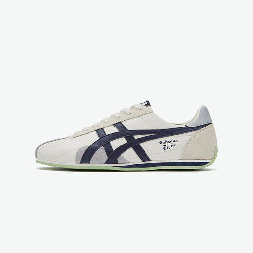 Onitsuka Tiger鬼塚虎RUNSPARK男女秋冬复古舒适运动休闲鞋 米色/深蓝色 42.5