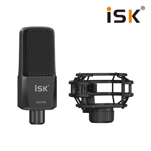 ISKS240PRO condenser microphone anchor live broadcast karaoke singing professional recording sound card set microphone equipment complete set iSK S240PRO single product (set optional)