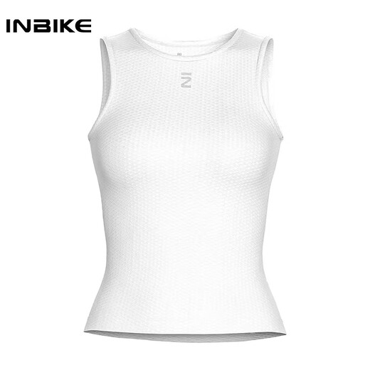 INBIKE cycling sweatshirt women's quick-drying vest short-sleeved top sweat-absorbent breathable road cycling bottoming shirt white vest L