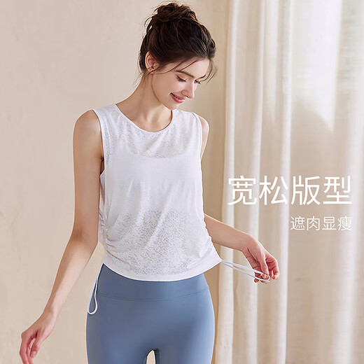 LULUUVTTOH Summer Sports Yoga Wear Tops Women's 2025 New Smock Vest Thin Pilates Training Fitness Wear Pink Smock XL