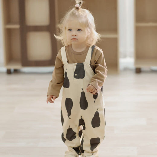 
Bali pig baby overalls spring and autumn baby jumpsuits spring weightlifting pants toddler sweatshirts boys and girls jumpsuits Pear Garden 100