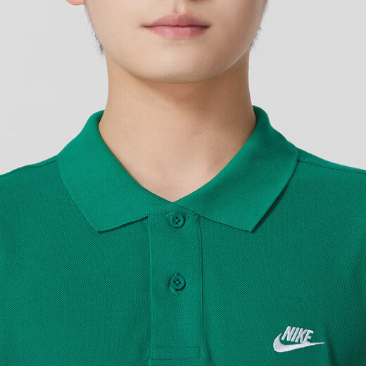耐克（NIKE）短袖POLO衫男士2025年春夏季运动服简约百搭宽松休闲翻领T恤上衣 FN3895-365绿色 S