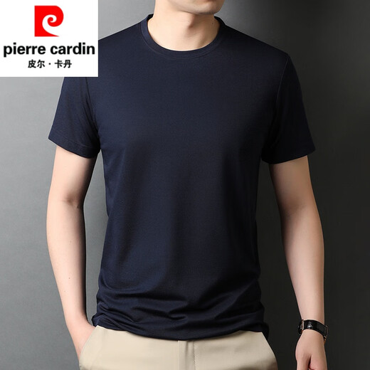 Pierre Cardin Mulberry Seidenmodal kurzärmelige Männer 2025 SOMMER FARBE MEN RUND HALS CLASSIEREN Dünn T-Shirt Cool Seiden T-Shirt 7031 Hellgrün M 48/105/165 Vorschlag 100-120jin [Jin gleich 0,5 kg]