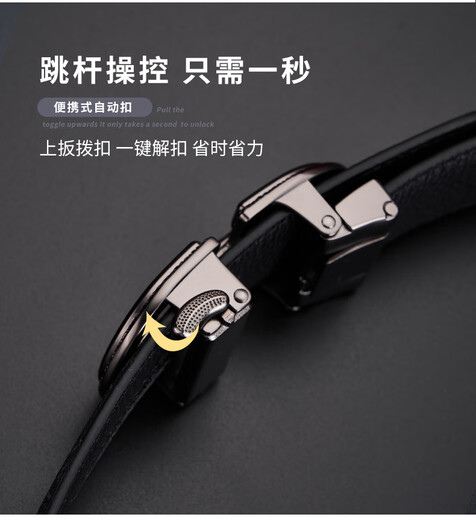 FALAMAONE品牌真牛皮男士皮带情人节裤腰带时尚商务潮流男友父亲节生日礼物 PD844枪色合金带扣 印花皮带【木盒包装】