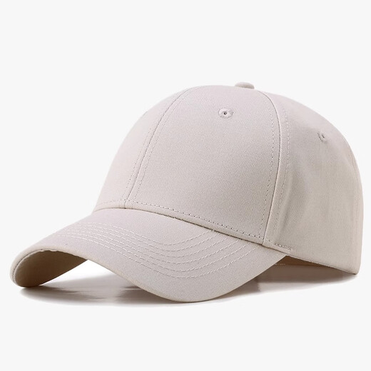 Haoguan Hat Men's Spring and Autumn Solid Color Couple Baseball Cap Showing Face Small Casual Versatile Large Size Peaked Hat Summer Big Head Circumference Women
