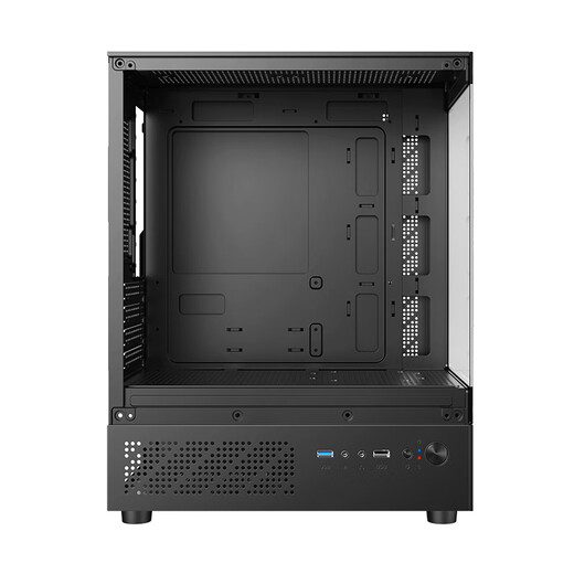 SUMTAX Xuanwu MINI gaming computer desktop main box vertical air duct air cooling/M-ATX motherboard/240 water cooling/270 sea view room/4090 graphics card new model-Xuanwu MINI-black USB2.0 acrylic side view