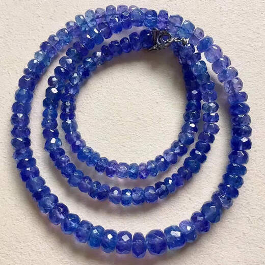 Fujiu large grain tanzanite faceted necklace bracelet women's bracelet anklet natural unoptimized 2.8-3mm sparkling 4.7 6.3mm necklace